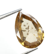 yellow colour pear diamond engagement ring