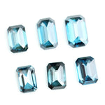 Emerald cut deep blue lab grown diamond fancy step cut CVD loose diamond for engagement ring and custom fine jewelry making