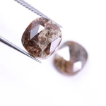 6.05 Ct Cushion Cut Diamond Salt And Pepper Diamond Brown Colored Diamond Use For Jewerly Unique Diamond 
