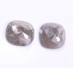 2.14 Ct Cushion Cut Diamond Pair Grey Colored Diamond Use For Jewerly Unique Diamond 