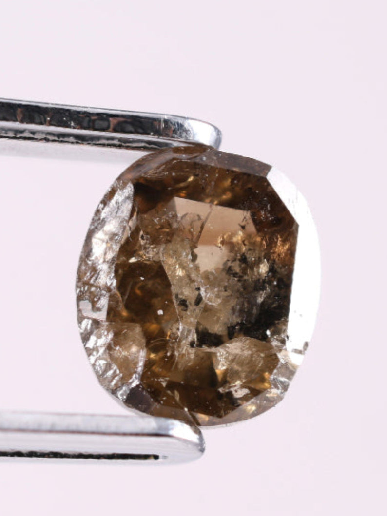 0.57 CT Oval Cut Brown Earth Mined Fancy Natural Diamond