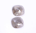 2.14 Carat Cushion Shape Pair Salt And Pepper Natural Diamond Grey Colored Diamond Use For Jewerly 