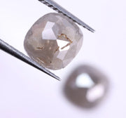 2.14 Carat Cushion Shape Pair Salt And Pepper Natural Diamond Grey Colored Diamond Use For Jewerly 