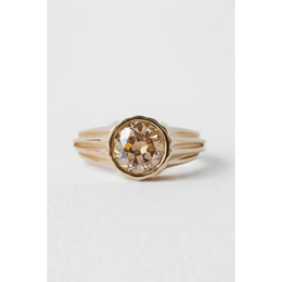 lab grown diamond ring vintage gold engagement ring victorian Round Diamond antique rings for sale loose diamond setting
