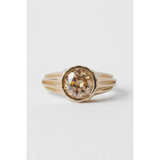  lab grown diamond ring vintage gold engagement ring victorian Round Diamond antique rings for sale loose diamond setting