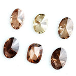 Fancy champagne brown lab grown diamond mixed oval and cushion cut loose lab created diamonds for engagement ring and fine jewelry design