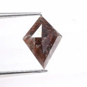 1.42 Ct kite cut fancy brown natural diamond loose stone with unique geometric shape and warm earthy tone, ideal for custom engagement ring or bespoke jewelry setting