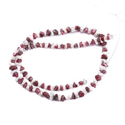 Natural red and white rough diamond beads uncut, raw gemstones with striking color contrast, perfect for artisan jewelry, handmade necklaces, bracelets, and designs
