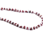 Natural red and white rough diamond beads uncut, raw gemstones with striking color contrast, perfect for artisan jewelry, handmade necklaces, bracelets, and designs