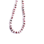 Natural red and white rough diamond beads uncut, raw gemstones with striking color contrast, perfect for artisan jewelry, handmade necklaces, bracelets, and designs