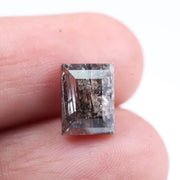 2.50 carat fancy rectangular lab grown CVD diamond loose stone with brilliant sparkle, certified diamond for handmade jewelry and custom engagement ring settings 