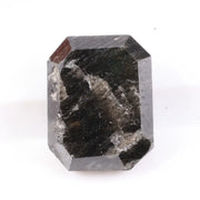 1.91 Ct premium black diamond emerald cut loose polished natural diamond with sleek step facets and deep jet black tone, ideal for custom engagement ring or luxury jewelry design