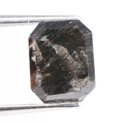1.91 Ct premium black diamond emerald cut loose polished natural diamond with sleek step facets and deep jet black tone, ideal for custom engagement ring or luxury jewelry design
