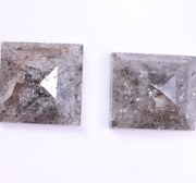 5.64 Ct Princess Cut Diamond Pair Unique Salt And Pepper Diamond Grey Colored Diamond Use For Jewerly Earrings 