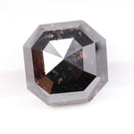 3.16 Ct natural fancy black diamond Asscher shape loose stone with bold deep black color and precise step facets, ideal for luxury custom jewelry or bespoke engagement ring