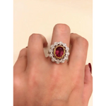 vintage floral halo ruby diamond ring classic diamond ring old miners cut diamond victorian vintage engagement rings 1920s