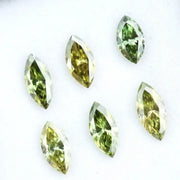 Marquise cut fancy green yellow CVD lab grown diamond loose stone, sparkling lab created diamond for rings, earrings and fine jewelry