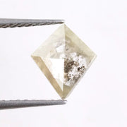 0.42 Ct kite cut brown and grey natural diamond with soft earthy tones and elegant geometric shape for custom jewelry