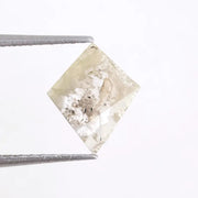 0.42 Ct kite cut brown and grey natural diamond with soft earthy tones and elegant geometric shape for custom jewelry