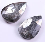 2.41 Carat Pear Shape Natural Diamond Pair Grey Colored Diamond Salt And Pepper Diamond Use For Jewerly 