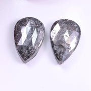 2.41 Carat Pear Shape Natural Diamond Pair Grey Colored Diamond Salt And Pepper Diamond Use For Jewerly 