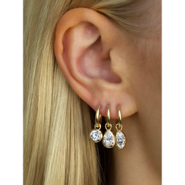 1.00 Ct Pear Marquise & Round Cut Diamond Lab Grown Diamond Yellow Gold Plated Diamond Fancy Engagement Earrings Diamond 