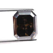 3.46 Ct emerald cut brown lab-grown diamond loose gem, perfect for engagement rings and exquisite fine jewelry.