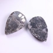 2.41 Carat Pear Shape Natural Diamond Pair Grey Colored Diamond Salt And Pepper Diamond Use For Jewerly 