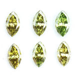 Olive green and champagne marquise lab created diamonds sparkling fancy color marquise cut loose stones for solitaire engagement ring or custom jewelry design