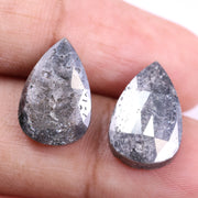 2.41 Carat Pear Shape Natural Diamond Pair Grey Colored Diamond Salt And Pepper Diamond Use For Jewerly 