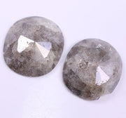 6.95 Ct Cushion Cut Diamond Pair Grey Colored Diamond Pair Use For Jewerly Unique Salt And Pepper Diamond 