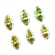 Olive green and champagne marquise lab created diamonds sparkling fancy color marquise cut loose stones for solitaire engagement ring or custom jewelry design