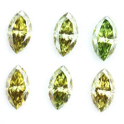 Olive green and champagne marquise lab created diamonds sparkling fancy color marquise cut loose stones for solitaire engagement ring or custom jewelry design