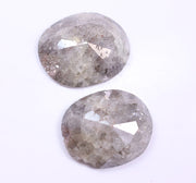 6.95 Ct Cushion Cut Diamond Pair Grey Colored Diamond Pair Use For Jewerly Unique Salt And Pepper Diamond 