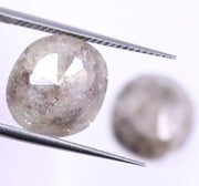 6.95 Ct Cushion Cut Diamond Pair Grey Colored Diamond Pair Use For Jewerly Unique Salt And Pepper Diamond 