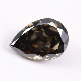 3.00 Ct pear cut brown lab-grown diamond loose stone ideal for elegant engagement rings and luxury custom jewelry.