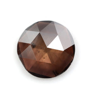 brown colour elegant round lab grown diamond engagement ring