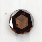 brown colour elegant round lab grown diamond engagement ring