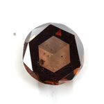 brown colour elegant round lab grown diamond engagement ring