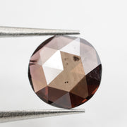 brown colour elegant round lab grown diamond engagement ring