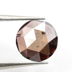 brown colour elegant round lab grown diamond engagement ring