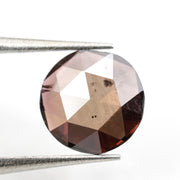 brown colour elegant round lab grown diamond engagement ring