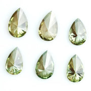 Yellow green pear shape lab grown diamonds fancy color brilliant cut loose diamond collection for custom jewelry and engagement rings