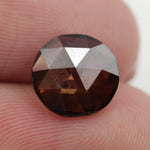 brown colour elegant round lab grown diamond engagement ring