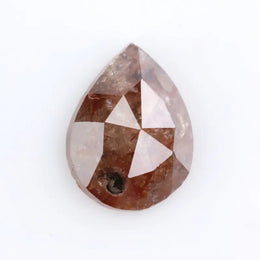 0.94 Ct brown pear cut natural diamond with elegant teardrop shape and warm tone for custom luxury jewelry