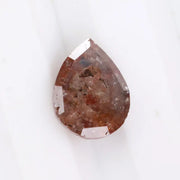 0.94 Ct brown pear cut natural diamond with elegant teardrop shape and warm tone for custom luxury jewelry
