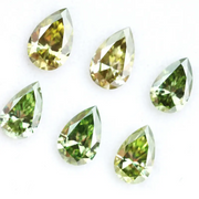 Yellow green pear shape lab grown diamonds fancy color brilliant cut loose diamond collection for custom jewelry and engagement rings