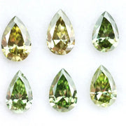 Yellow green pear shape lab grown diamonds fancy color brilliant cut loose diamond collection for custom jewelry and engagement rings