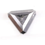 1.62 carat natural trillion cut black diamond loose fancy shape stone for custom ring making