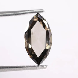 1.36 Ct marquise cut brown lab grown diamond loose stone with rich chocolate color for rings or custom jewelry.
